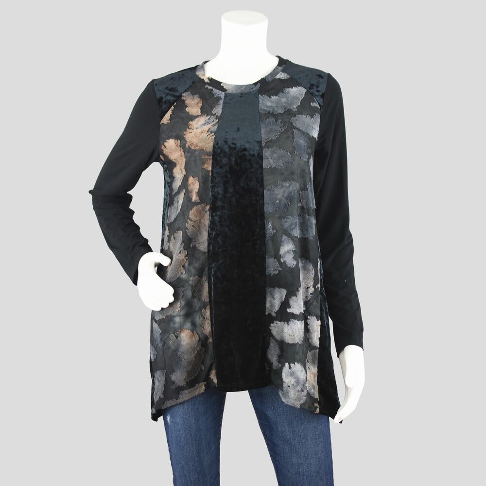 Long Sleeve Velvet Burn Out Top Women’s Small, Whimsigoth Witchy Indie